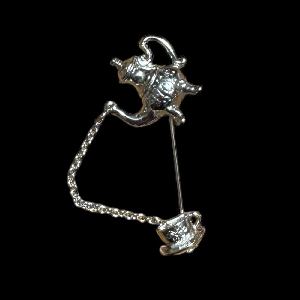 Vintage Avon Teapot and Teacup Brooch